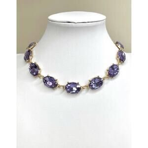 NEW Chunky Necklace Purple Tanzanite  rhinestone 16" 18" 20" jewelry AU30